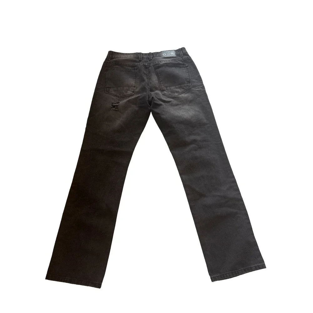 Outback Rider Black Distressed Jeans Sz 34x32 Cotton Blend Denim Classic Comfort